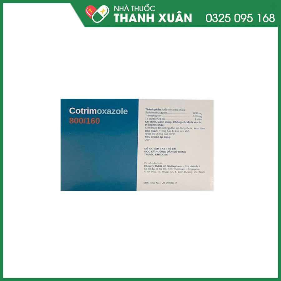Cotrimoxazole 800/160 thuốc kháng sinh điều trị nhiễm khuẩn